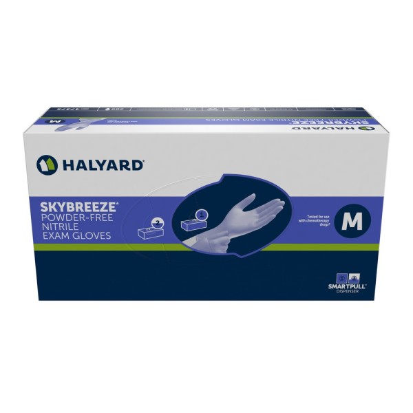 Gants d'examen en Nitrile - Non poudrés - Halyard Skybreeze - boite