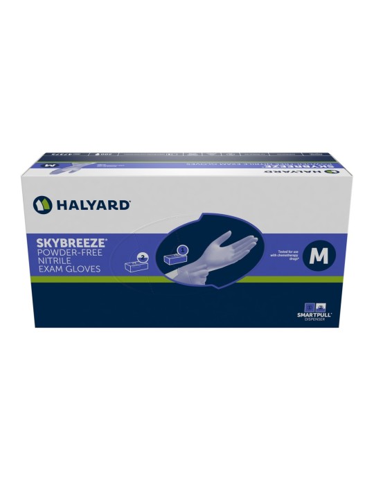 Gants d'examen en Nitrile - Non poudrés - Halyard Skybreeze - boite