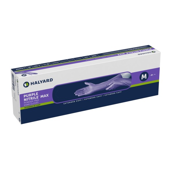 Gants d'examen manchettes longues PURPLE NITRILE MAX - boite