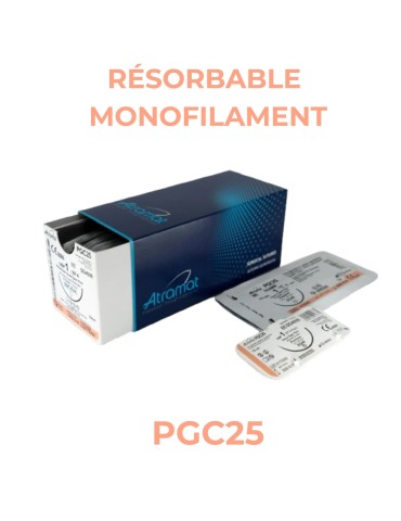 43.90€ - Boîte de 12 Sutures PGC25 - Résorbable Monofilament | Nova Chirurgie