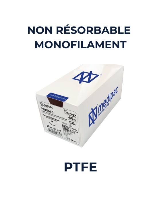 PTFE Medipac - suture non résorbable monofilament - Boîte de 12