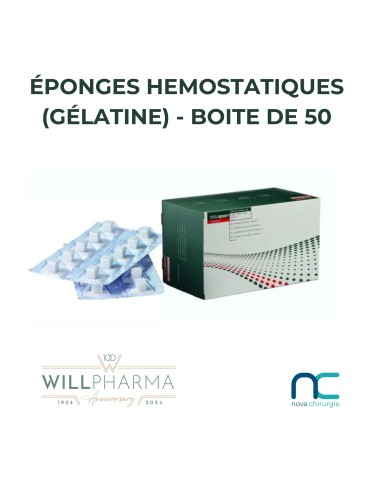Éponges hémostatiques- Boite de 50