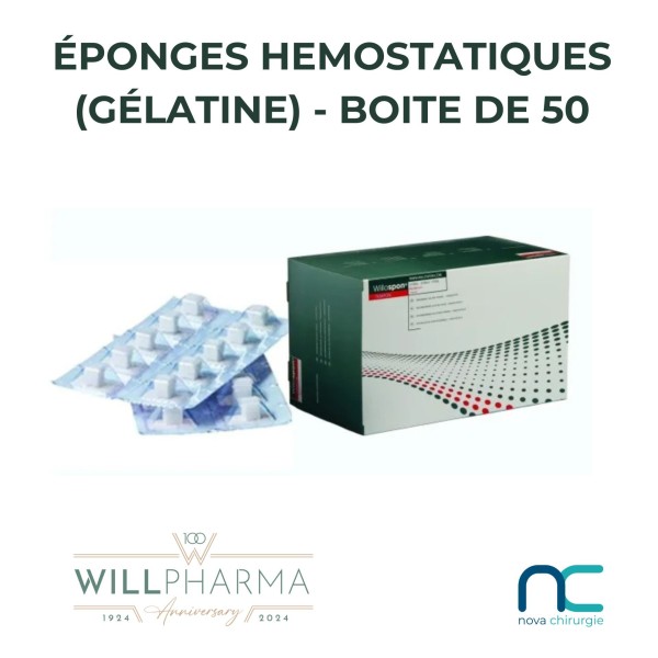 Éponges hémostatiques- Boite de 50