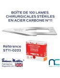 LAMES CHIRURGICALES STÉRILES -11-SWANN MORTON-BOITE DE 100