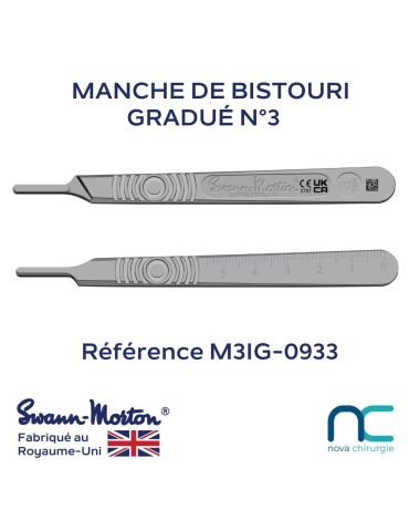 Manche de bistouri - N°3 - Gradué - SWANN MORTON