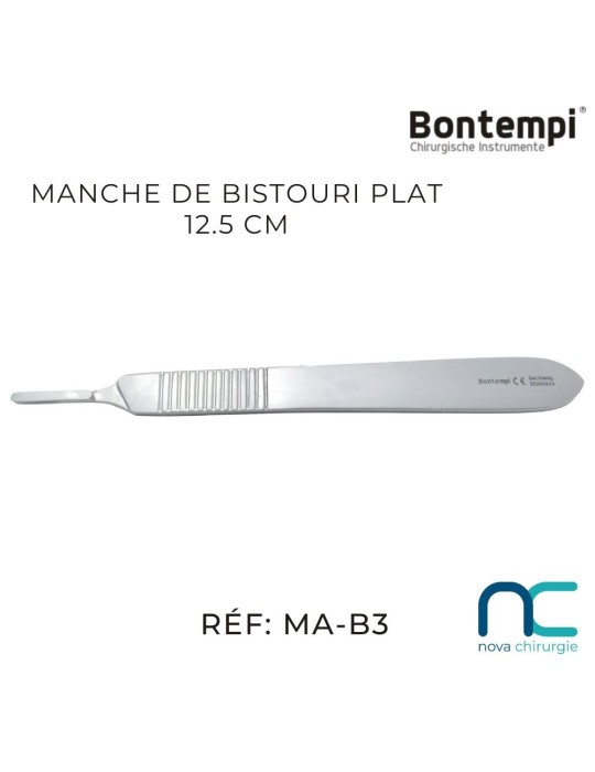 Manche de bistouri Bontempi 125mm - MA-B3