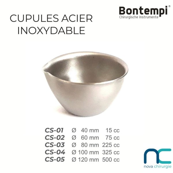 Cupules acier inoxydable - Bontempi
