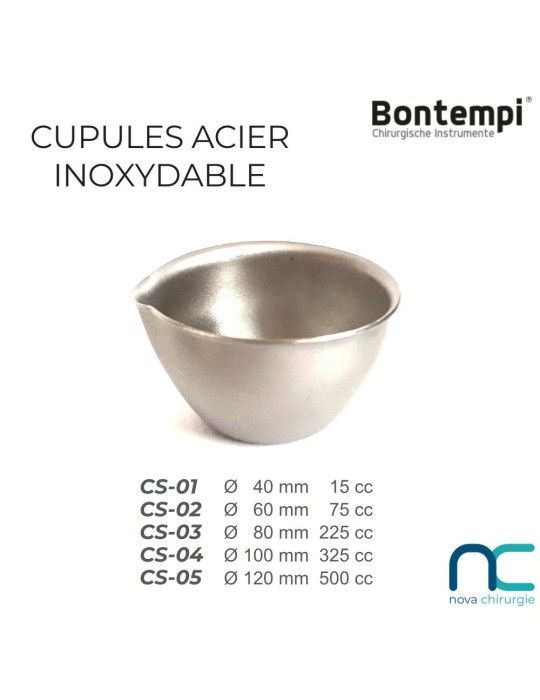 Cupules acier inoxydable - Bontempi