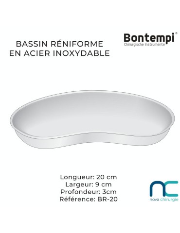 Haricot /bassin 20cm en acier inoxydable - Bontempi