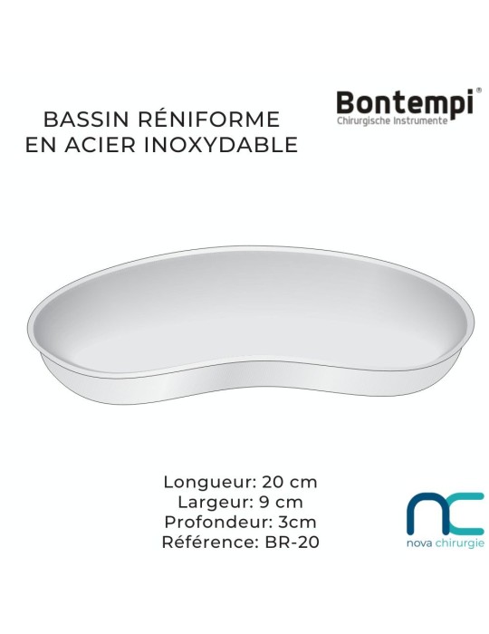 Haricot /bassin 20cm en acier inoxydable - Bontempi