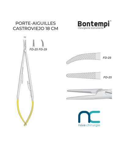 Porte-aiguilles Castroviejo 18cm - Bontempi