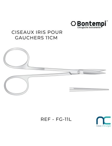 Ciseaux IRIS pour gauchers 11cm - Bontempi
