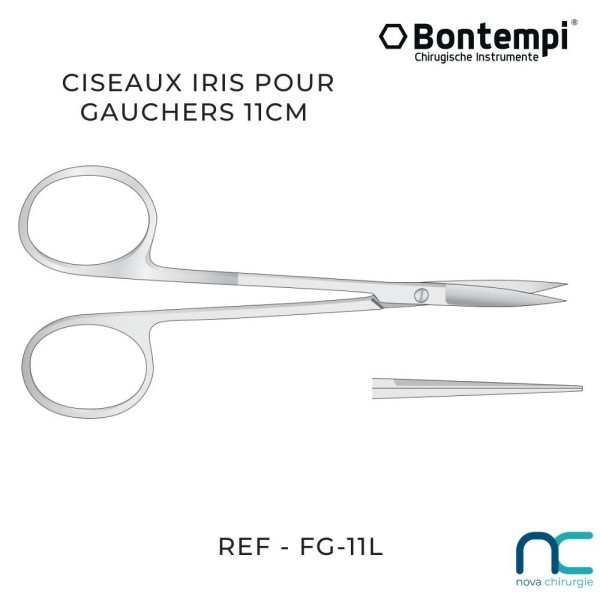 Ciseaux IRIS pour gauchers 11cm - Bontempi