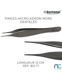 Pince micro Adson mors dentelés- 12cm - BD-71