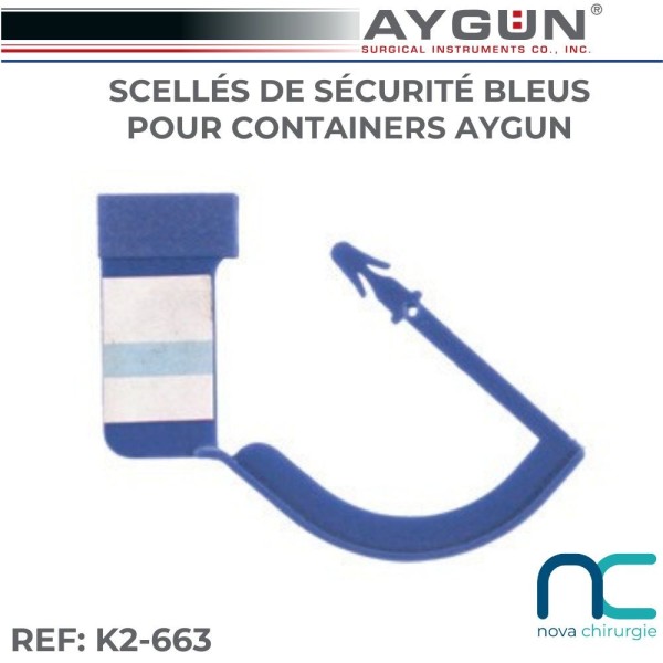 Scellés de sécurité bleus Aygun - Pack de 100