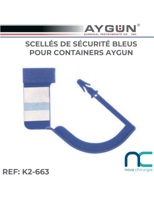 Scellés de sécurité bleus Aygun - Pack de 100