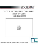 Filtres Téflon réutilisables pour containers Aygun- lot 2