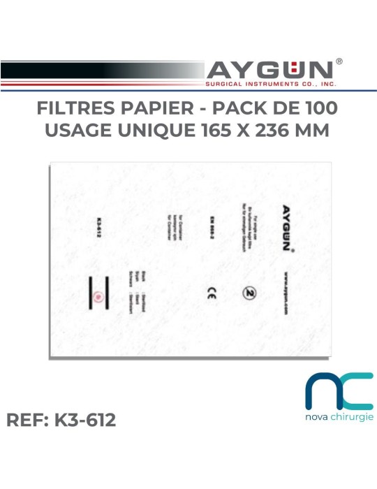 Filtres papier pour containers Aygun - lot 100