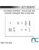 Filtres papier pour containers Aygun - lot 100
