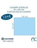 Champs Stériles Halyard 75x90cm - Boîte de 55