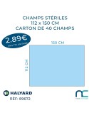 Champs Stériles Halyard 112 x 150 cm -Boîte de 40
