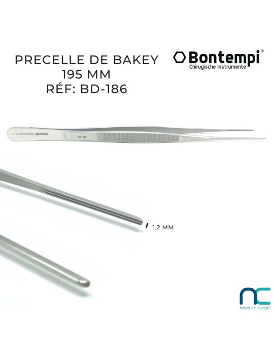 Précelle de Bakey 195mm - Bontempi