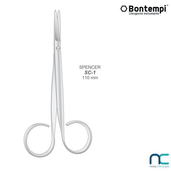 Ciseaux à ligatures Spencer, 11 cm - Bontempi