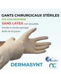 Gants Stériles sans Latex - Non poudrés - Nacatur Dermasynt