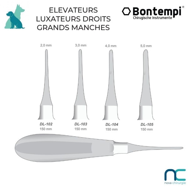 Élévateur luxateur droit vétérinaire | Grands chiens