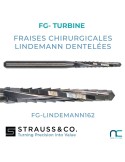 Fraise Chirurgicale Lindemann Dentelée FG 162 Strauss