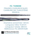 fraise Zekrya 28mm dentisterie vétérinaire