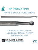 Fraise Boule Tungstène Pièce à Main - chiens moyens grands