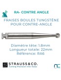 Fraise Boule Carbure de Tungstène Contre-Angle - boite de 5 moyen et grands chiens