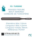 Fraise Fissure à Bout Arrondi Carbure de Tungstène boite de 10- chat NAC petits chiens