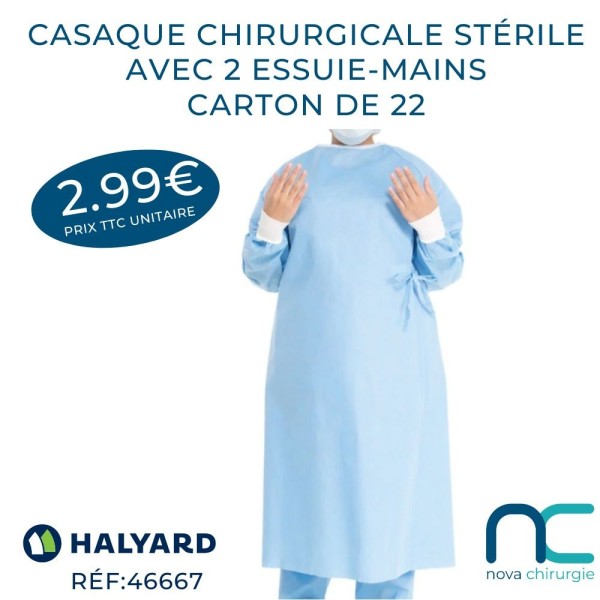 Casaque Stérile avec 2 Essuie-mains